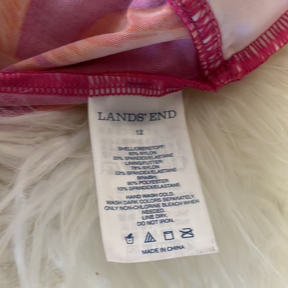 Lands End Tankini Floral Like New Sz 12 - Picture 5 of 6